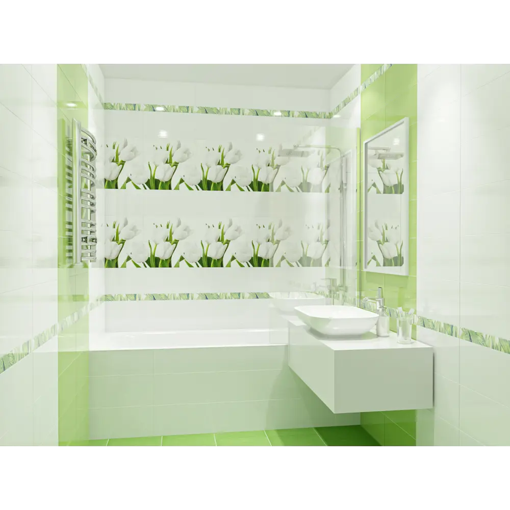 Фото Бордюр Azori Элара 583961001prm 5x40.5см цвет зеленый Фото Бордюр Azori Элара 583961001prm 5x40.5см цвет зеленый