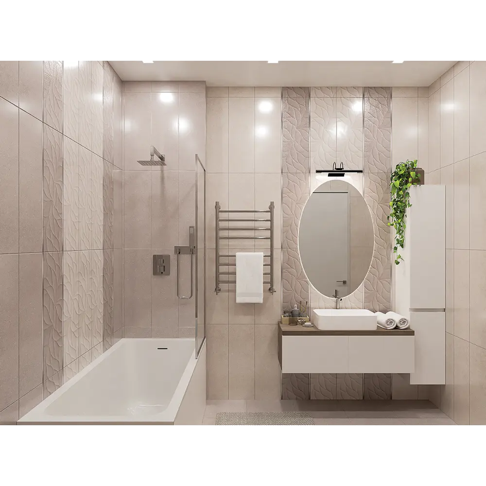 Фото 2 Настенная плитка Eletto ceramica Odense 506161202prm 24.2x70см цвет бежевый, цена за упаковку Фото 2 Настенная плитка Eletto ceramica Odense 506161202prm 24.2x70см цвет бежевый, цена за упаковку