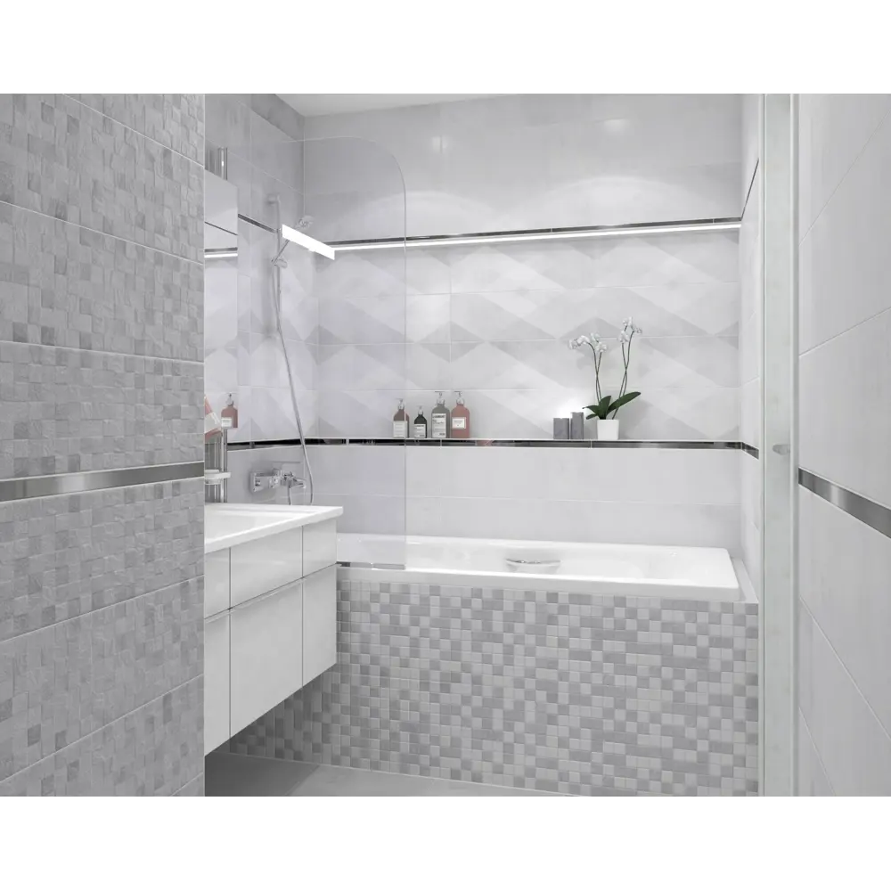 Фото 5 Настенная плитка Laparet Mizar х9999132478 kra 60x20см цвет серый