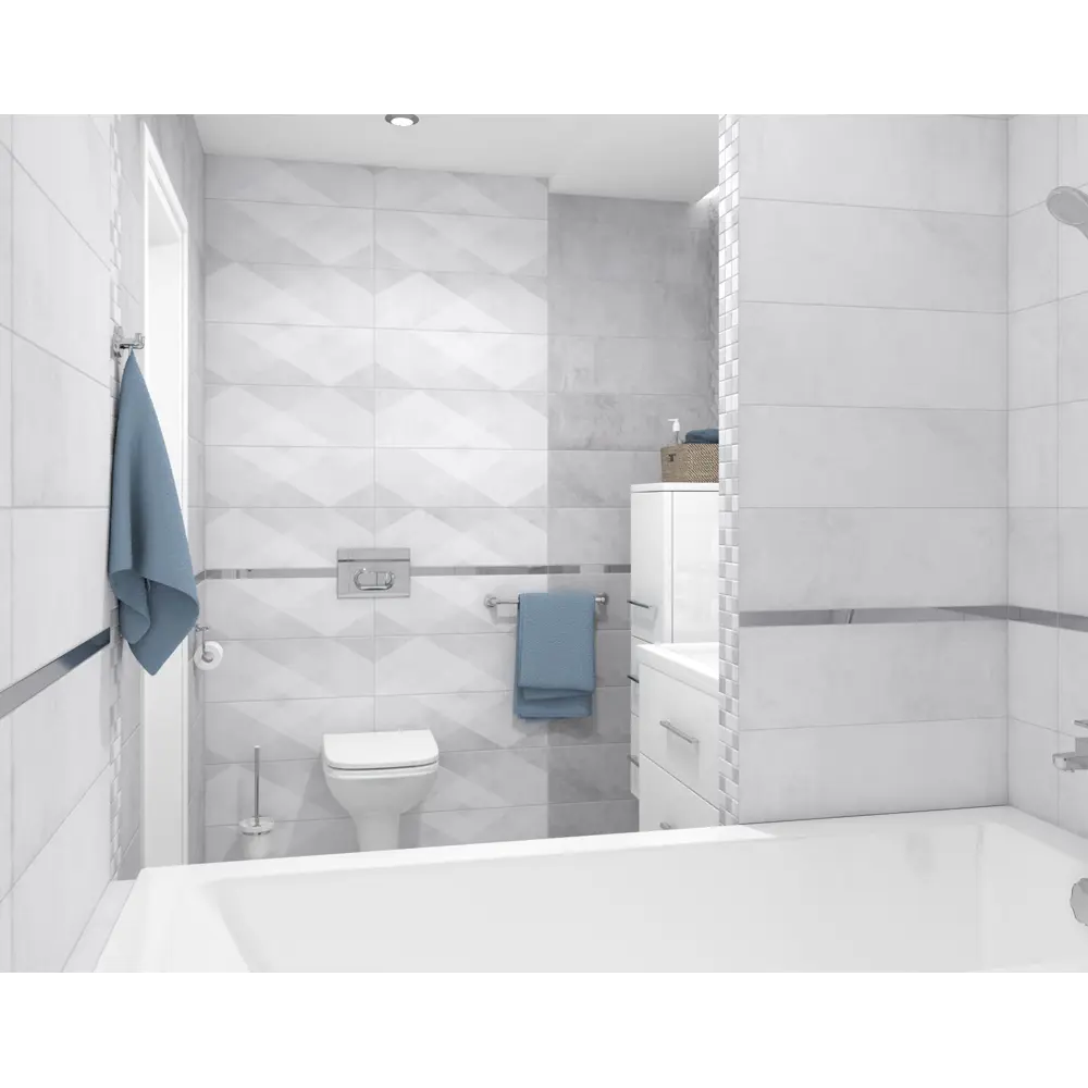 Фото Настенная плитка Laparet Mizar х9999132478 kra 60x20см цвет серый