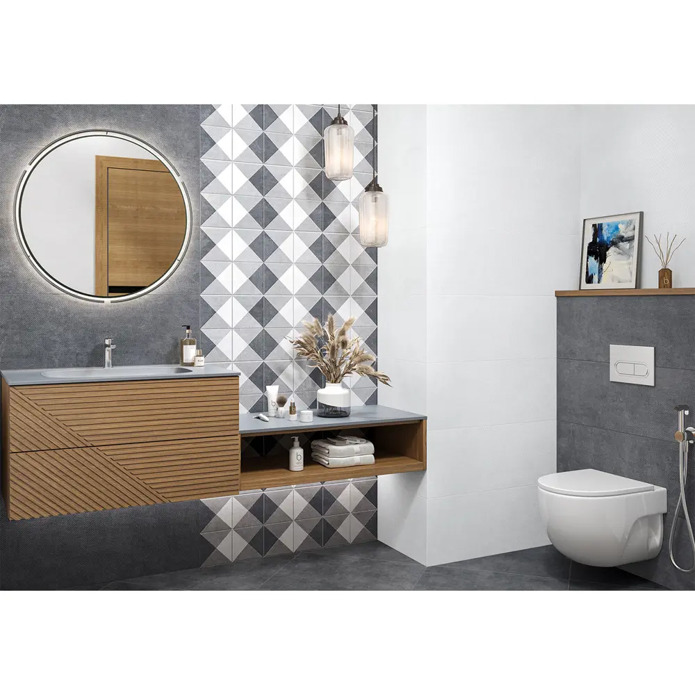Фото 5 Плитка Alma ceramica Origami TWU93ORG27R 30x90см цвет серый, цена за упаковку Фото 5 Плитка Alma ceramica Origami TWU93ORG27R 30x90см цвет серый, цена за упаковку