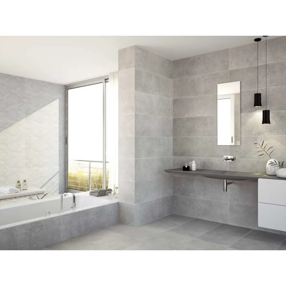 Фото Керамическая плитка Granito Sutton Décor Bohemia Perlaekb 33.3x100см цвет бежевый, белый