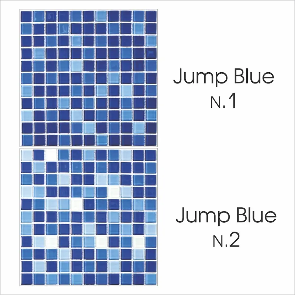 Фото Декоративная мозаика Granito U00005563 Jump Blue №1-8 комплект из 8шт.ekb 30x30см цвет Синий Фото Декоративная мозаика Granito U00005563 Jump Blue №1-8 комплект из 8шт.ekb 30x30см цвет Синий