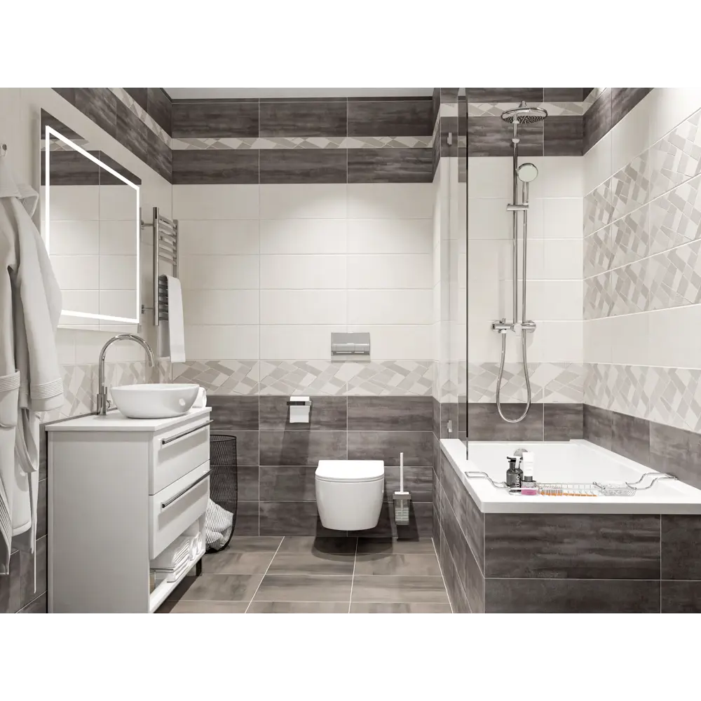 Фото Плитка напольная Azori 507903002tmn Sonnet 42x42 см, цвет Серый Фото Плитка напольная Azori 507903002tmn Sonnet 42x42 см, цвет Серый