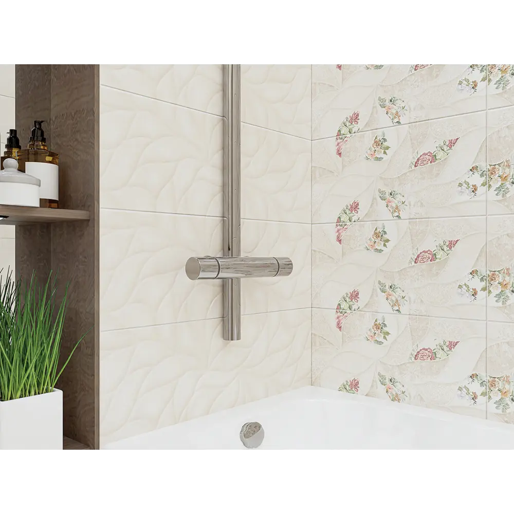 Фото 3 Плитка керамическая для стен Eletto Ceramica 506921101tmn Malwiya 24.20x70 см, цвет Бежевый Фото 3 Плитка керамическая для стен Eletto Ceramica 506921101tmn Malwiya 24.20x70 см, цвет Бежевый