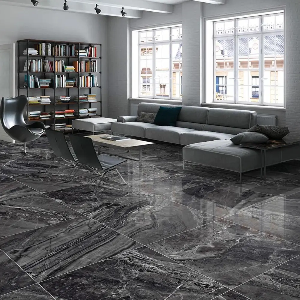 Фото Керамогранит Primavera Titan Black PR115 60x60 см, полированный, цвет черный, цена за упаковку Фото Керамогранит Primavera Titan Black PR115 60x60 см, полированный, цвет черный, цена за упаковку