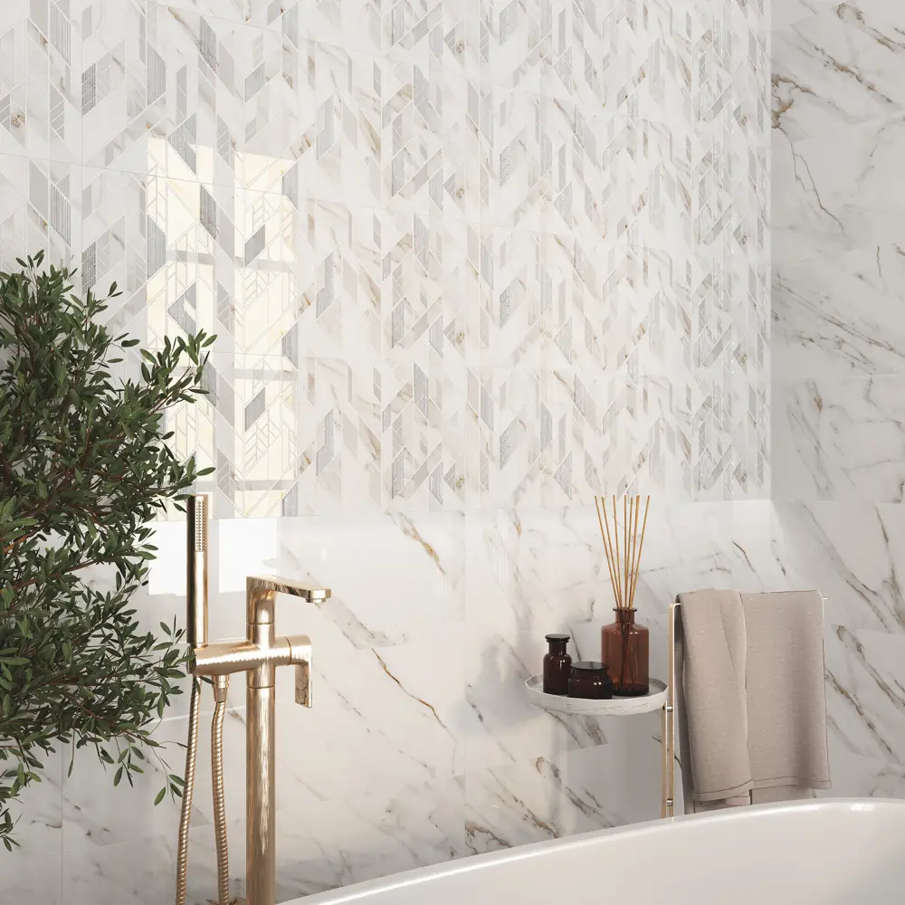 Фото 3 Декор плиточный настенный Eletto ceramica 589122002ufa 24.2x70см цвет белый Фото 3 Декор плиточный настенный Eletto ceramica 589122002ufa 24.2x70см цвет белый