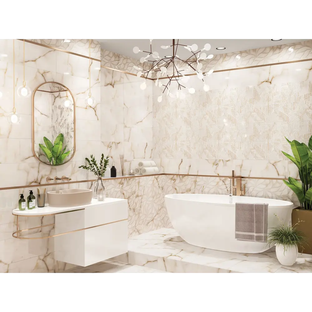 Фото Панно Eletto ceramica 588382001ufa 24.2x70см цвет бежевый, белый Фото Панно Eletto ceramica 588382001ufa 24.2x70см цвет бежевый, белый