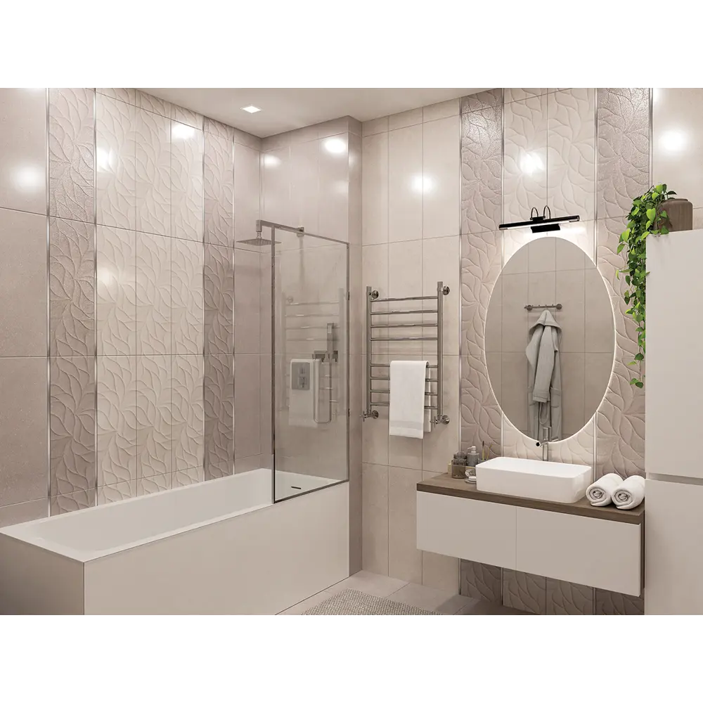 Фото Плитка настенная Eletto Ceramica Odense 506181102ufa, 24.20x70 см, цвет бежевый Фото Плитка настенная Eletto Ceramica Odense 506181102ufa, 24.20x70 см, цвет бежевый