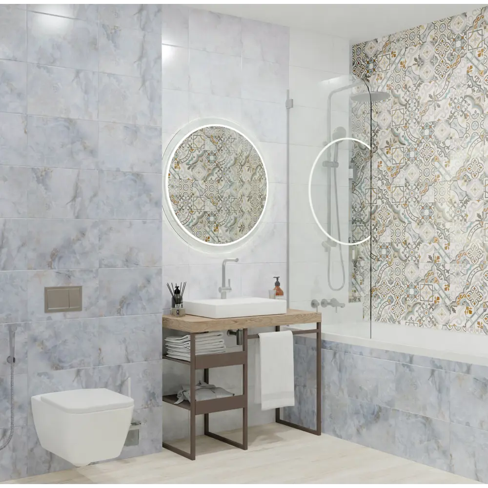 Фото 2 Плитка настенная GLOBAL TILE Emotion Gt 9EM0000TG, 27x40 см, цвет белый Фото 2 Плитка настенная GLOBAL TILE Emotion Gt 9EM0000TG, 27x40 см, цвет белый