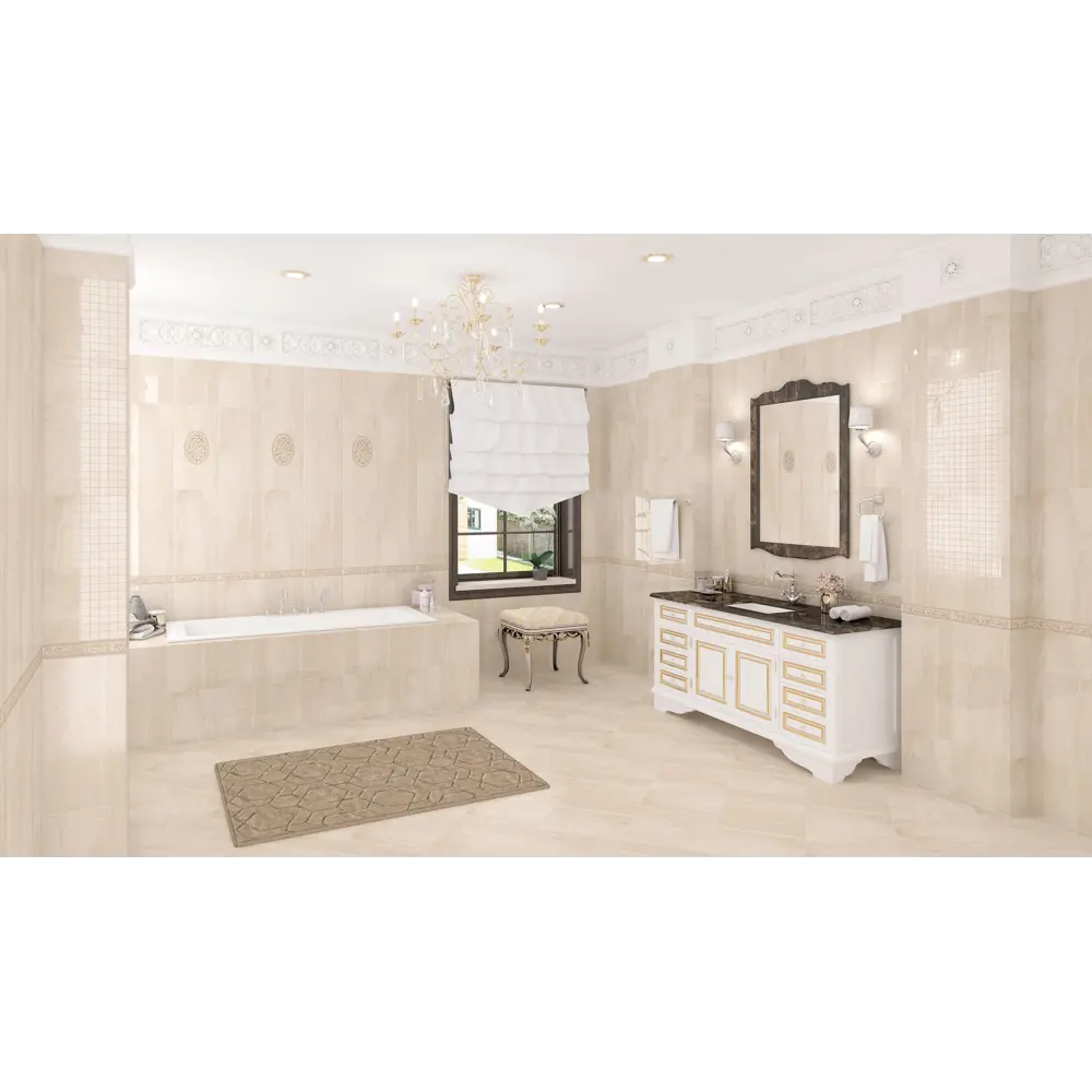 Фото Бордюр Kerlife 842ufa 6.2x31.5см цвет бежевый Фото Бордюр Kerlife 842ufa 6.2x31.5см цвет бежевый