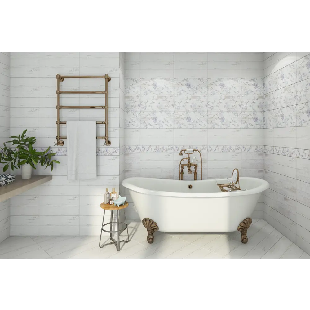 Фото 3 Декор плиточный настенный Global tile Gt14vg_msk 25x50см цвет белый Фото 3 Декор плиточный настенный Global tile Gt14vg_msk 25x50см цвет белый