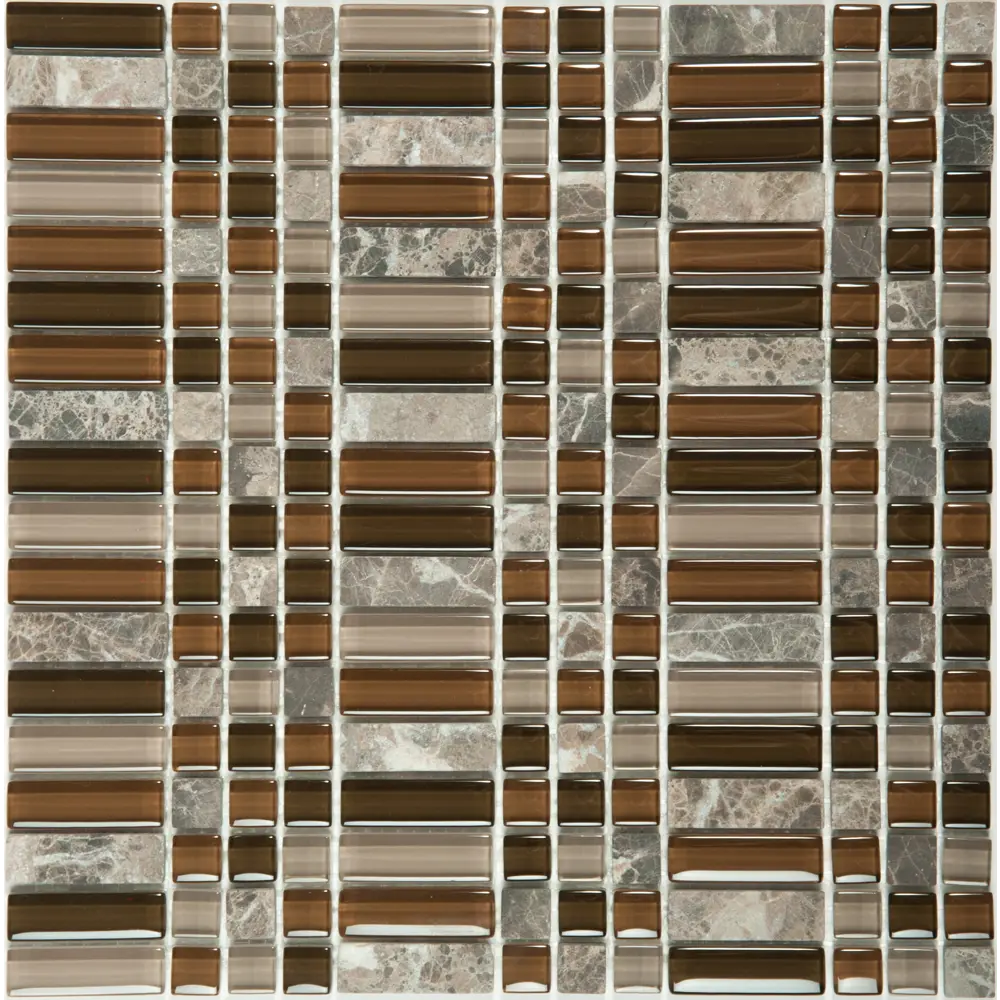 Фото Декоративная мозаика Nsmosaic S-809 NS03GL0033nsk 30x30см цвет коричневый Фото Декоративная мозаика Nsmosaic S-809 NS03GL0033nsk 30x30см цвет коричневый