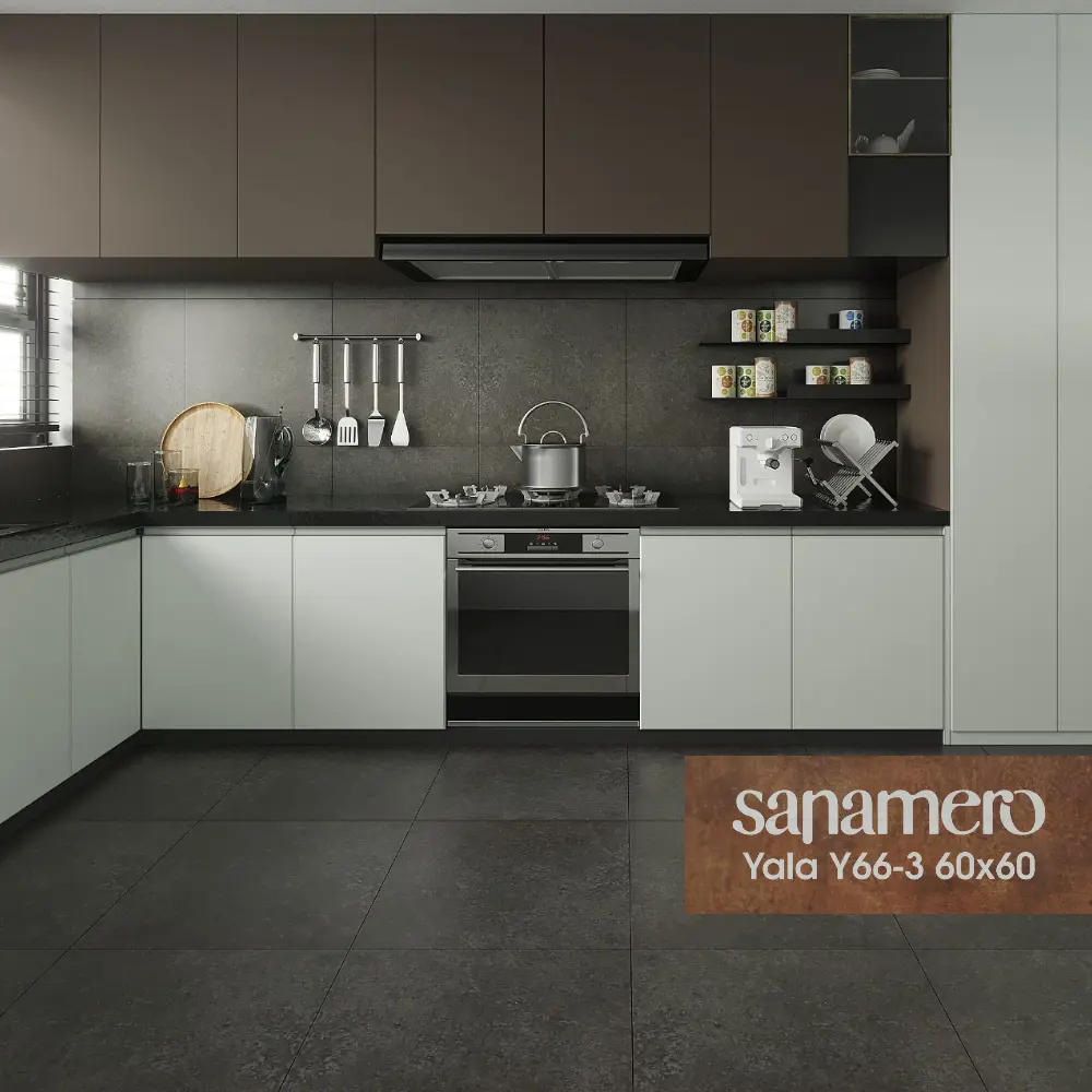 Фото Керамогранит Sanamero Yala 91013 60x60см цвет серый Фото Керамогранит Sanamero Yala 91013 60x60см цвет серый