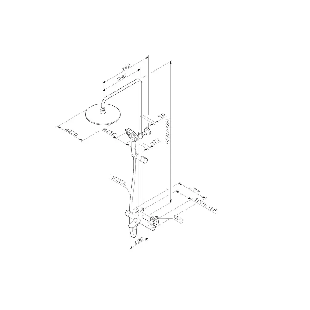 Фото 10 Душевая стойка AM.PM Gem F0790520 Фото 10 Душевая стойка AM.PM Gem F0790520