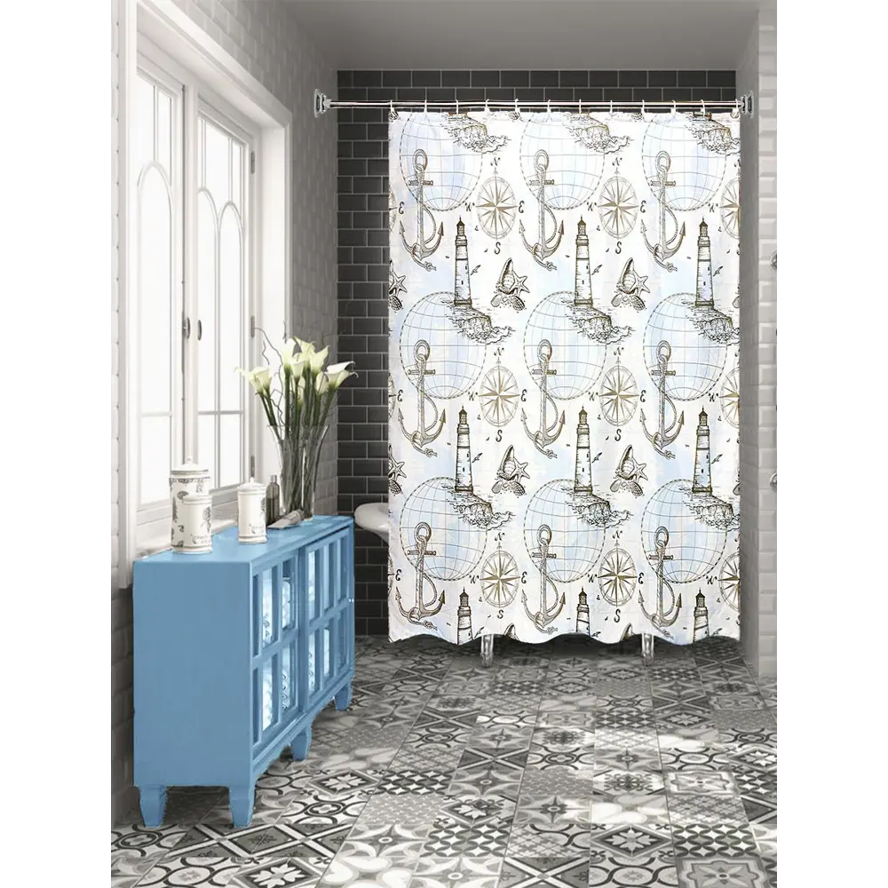 Фото Шторка для ванной комнаты Bath Plus Navigation 4 CH16100-0, 180x180 см