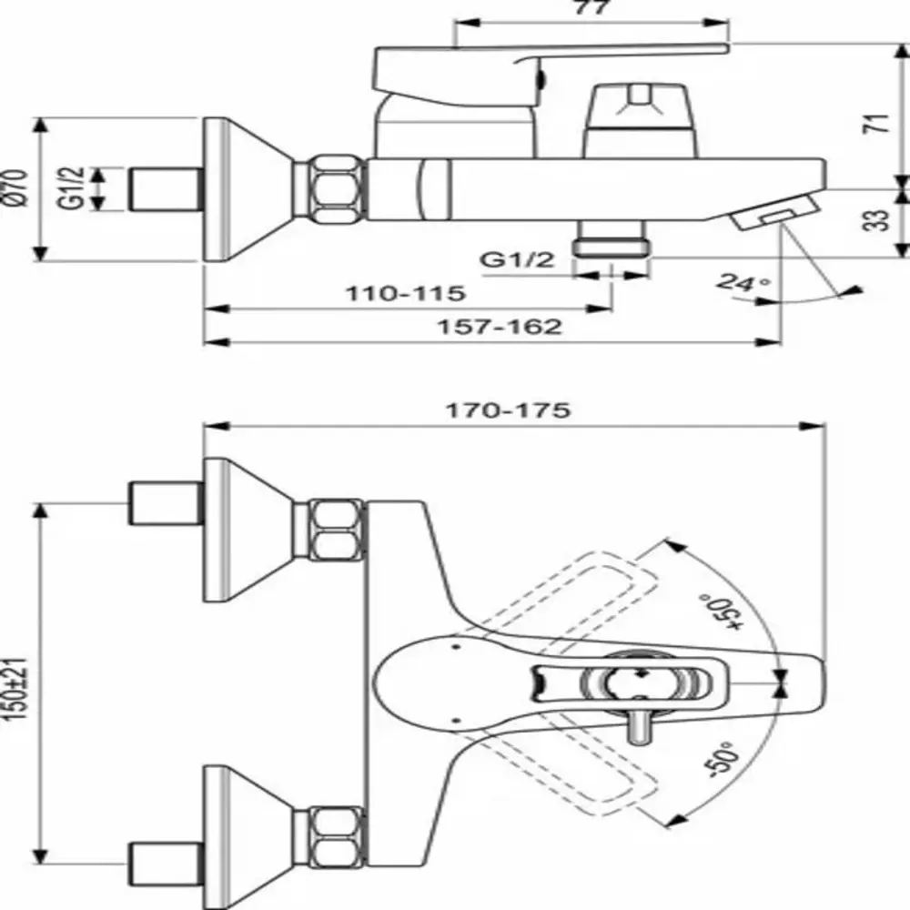 Фото 4 Смеситель для ванны Vidima Hype BD129AA Фото 4 Смеситель для ванны Vidima Hype BD129AA