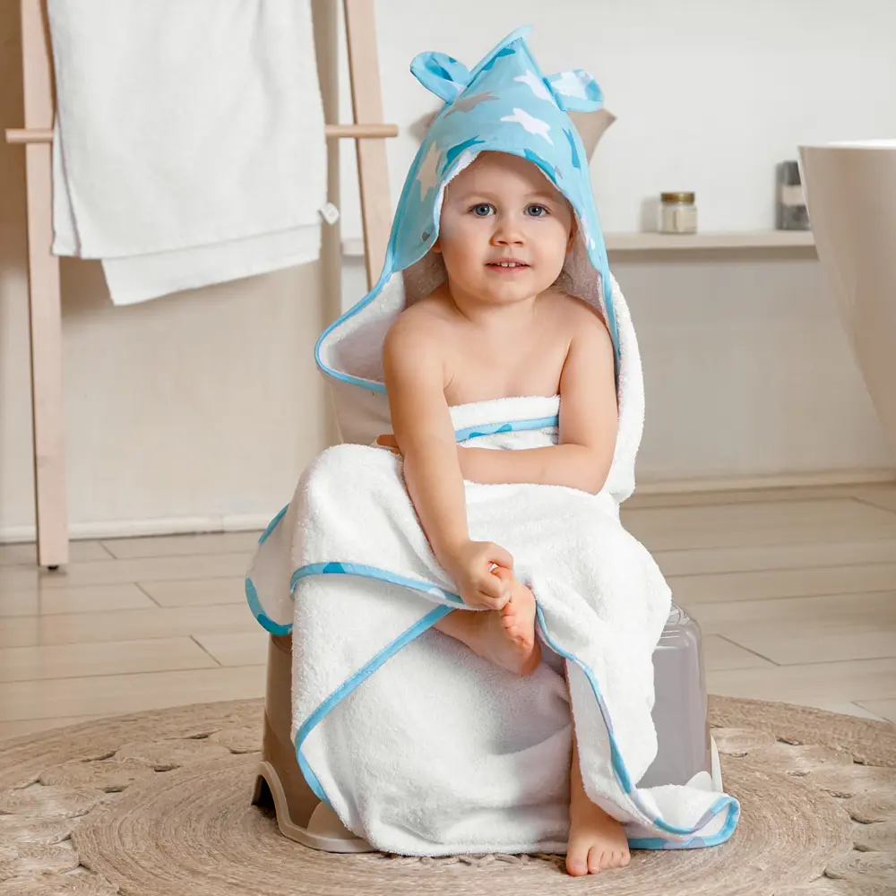 Фото 2 Полотенце детское AmaroBaby Cute Love «Небо в звездах», 90x90 см Фото 2 Полотенце детское AmaroBaby Cute Love «Небо в звездах», 90x90 см