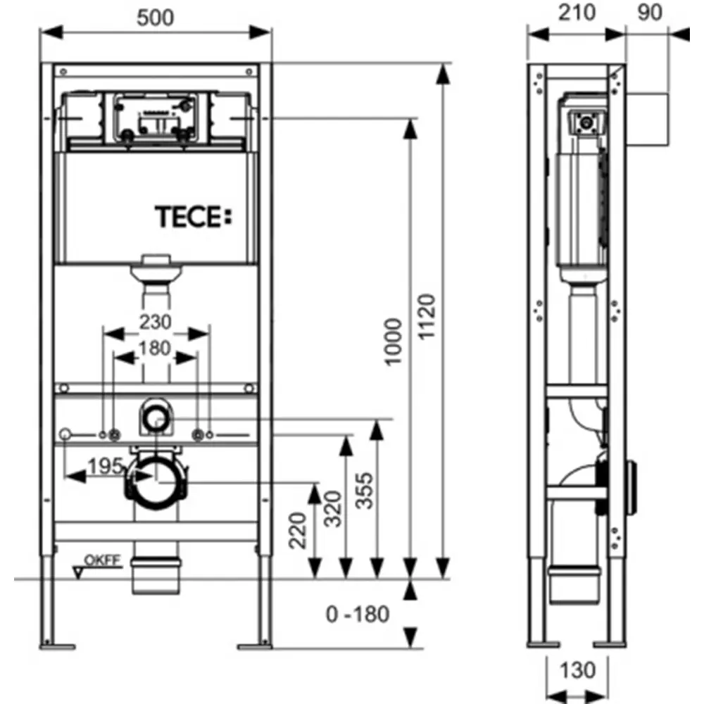 Фото 3 Комплект инсталляции Tece k440920 с белой клавишей смыва Фото 3 Комплект инсталляции Tece k440920 с белой клавишей смыва