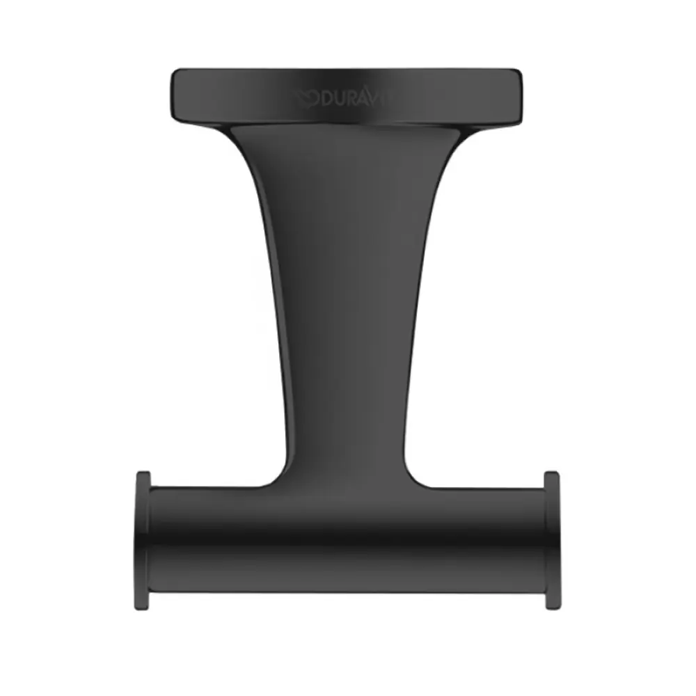 Фото Крючок двойной Duravit Starck T 0099304600 цвет черный Фото Крючок двойной Duravit Starck T 0099304600 цвет черный