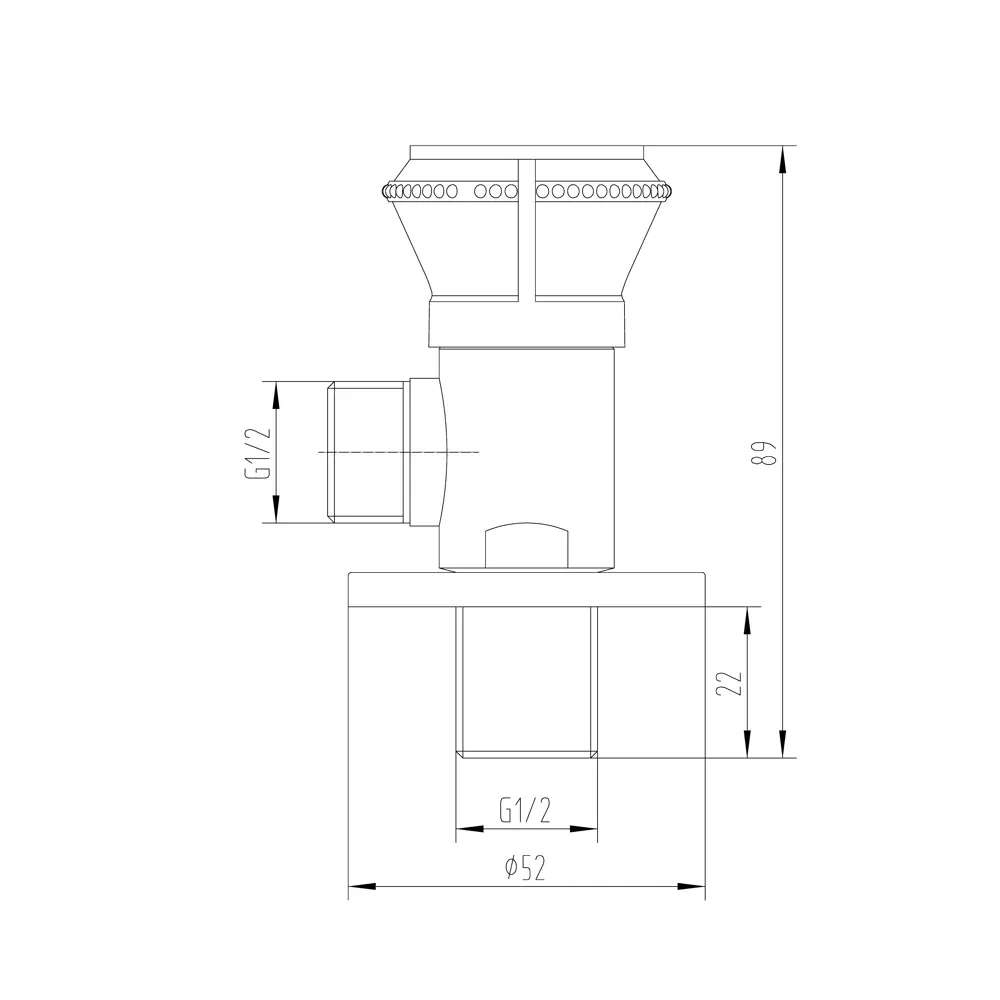 Фото Запорный вентиль Milacio MC.007.BR, бронза Фото Запорный вентиль Milacio MC.007.BR, бронза
