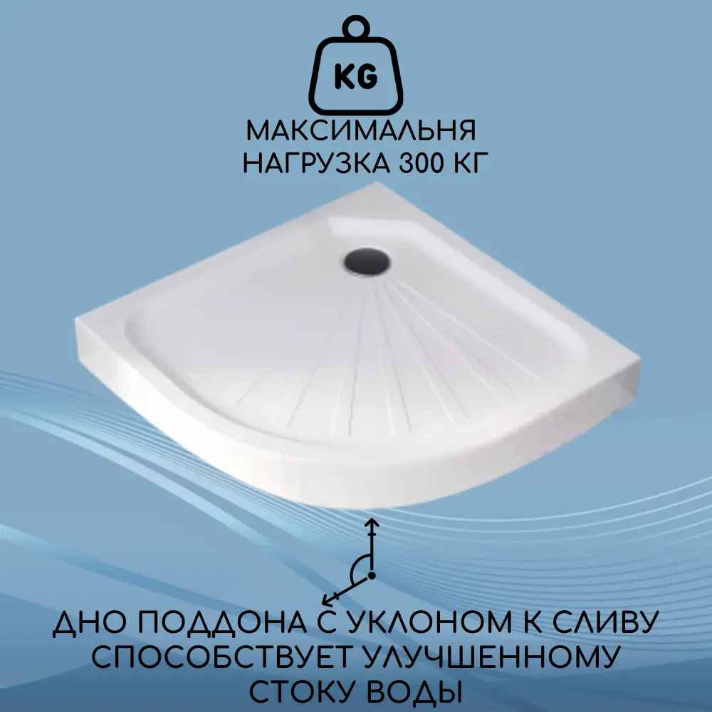 Фото 2 Душевой поддон 1Marka Tondo прямоугольный 100x100 см акрил Фото 2 Душевой поддон 1Marka Tondo прямоугольный 100x100 см акрил