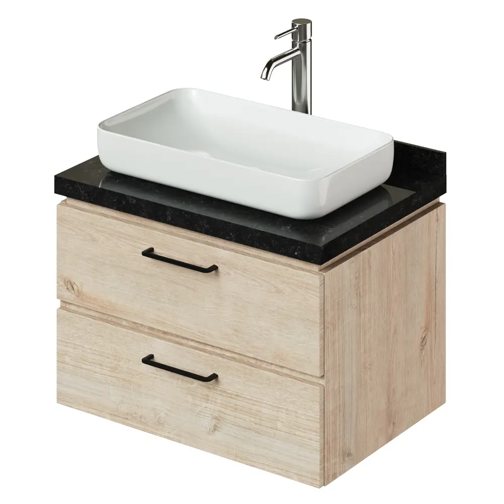 Фото Тумба с раковиной подвесная Итана Wood 70 700x500x505 Дуб Фото Тумба с раковиной подвесная Итана Wood 70 700x500x505 Дуб