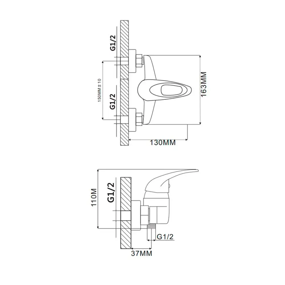 Фото 5 Смеситель для душа Maxonor MN2003 однорычажный цвет хром