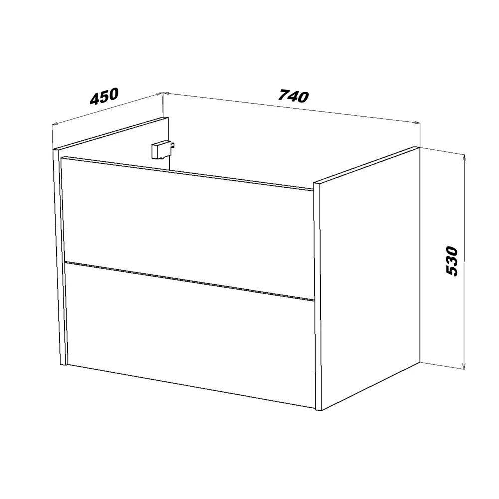 Фото 5 Тумба под раковину настенная SanStar Trend 80 74см