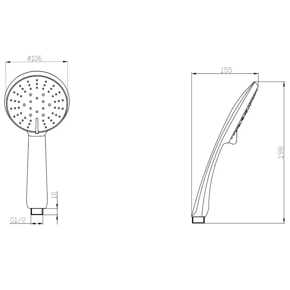 Фото 2 Душевая лейка Esko SCU855Black 5 режимов цвет хром