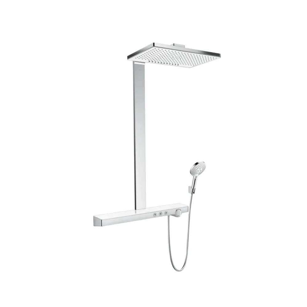 Фото Душевая стойка Hansgrohe 27028400 Rainmaker Select 3 режима цвет хром со смесителем