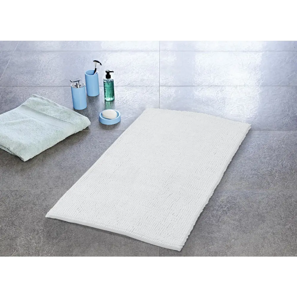 Фото Коврик для ванной комнаты Ridder Soft белый 55x85см Фото Коврик для ванной комнаты Ridder Soft белый 55x85см