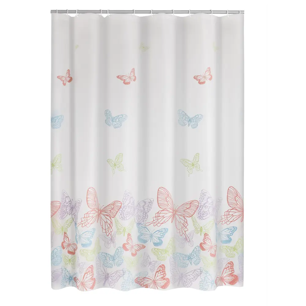 Фото Штора для ванных комнат Ridder Papillon полупрозрачный/цветной 180x200см