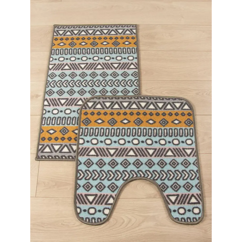 Фото Комплект ковриков для ванной Cleopatra Нью Соса SMR 80x57см цвет серый серебристый