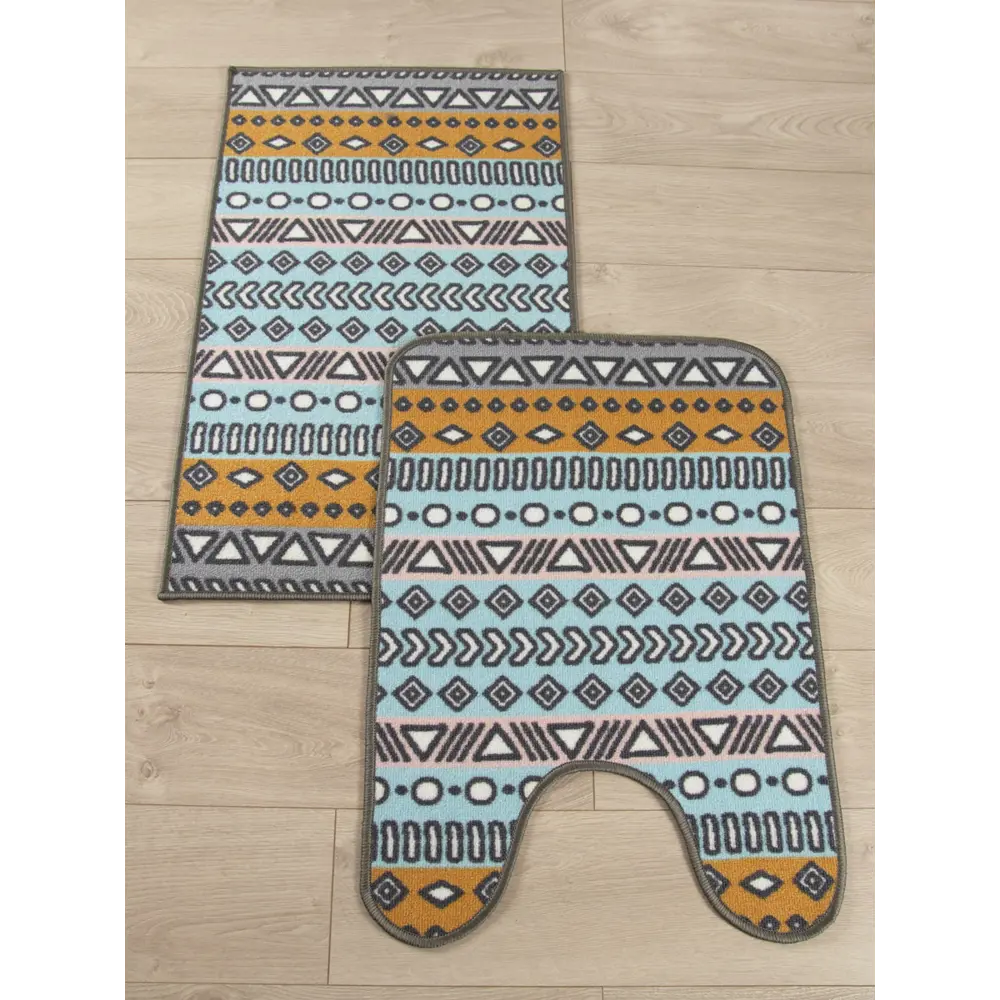 Фото Комплект ковриков для ванной Cleopatra Нью Соса SMR 90x57см цвет серый серебристый Фото Комплект ковриков для ванной Cleopatra Нью Соса SMR 90x57см цвет серый серебристый