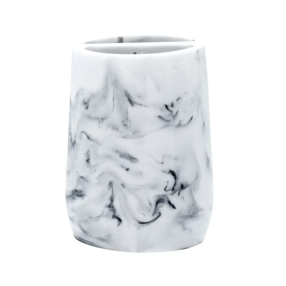 Фото Стакан для зубной щётки Ridder Toscana полирезин цвет белый Фото Стакан для зубной щётки Ridder Toscana полирезин цвет белый