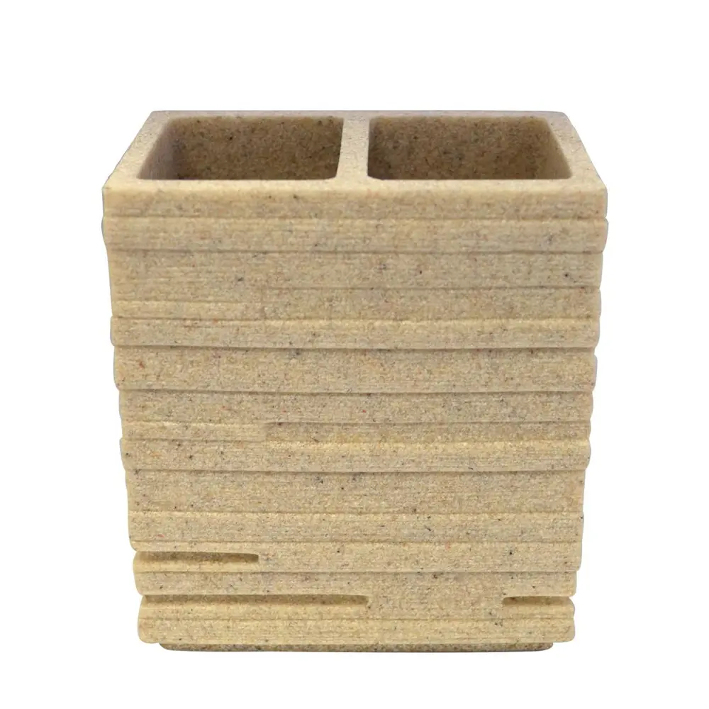 Фото Стакан для зубной щётки Ridder Brick полирезин цвет бежевый Фото Стакан для зубной щётки Ridder Brick полирезин цвет бежевый