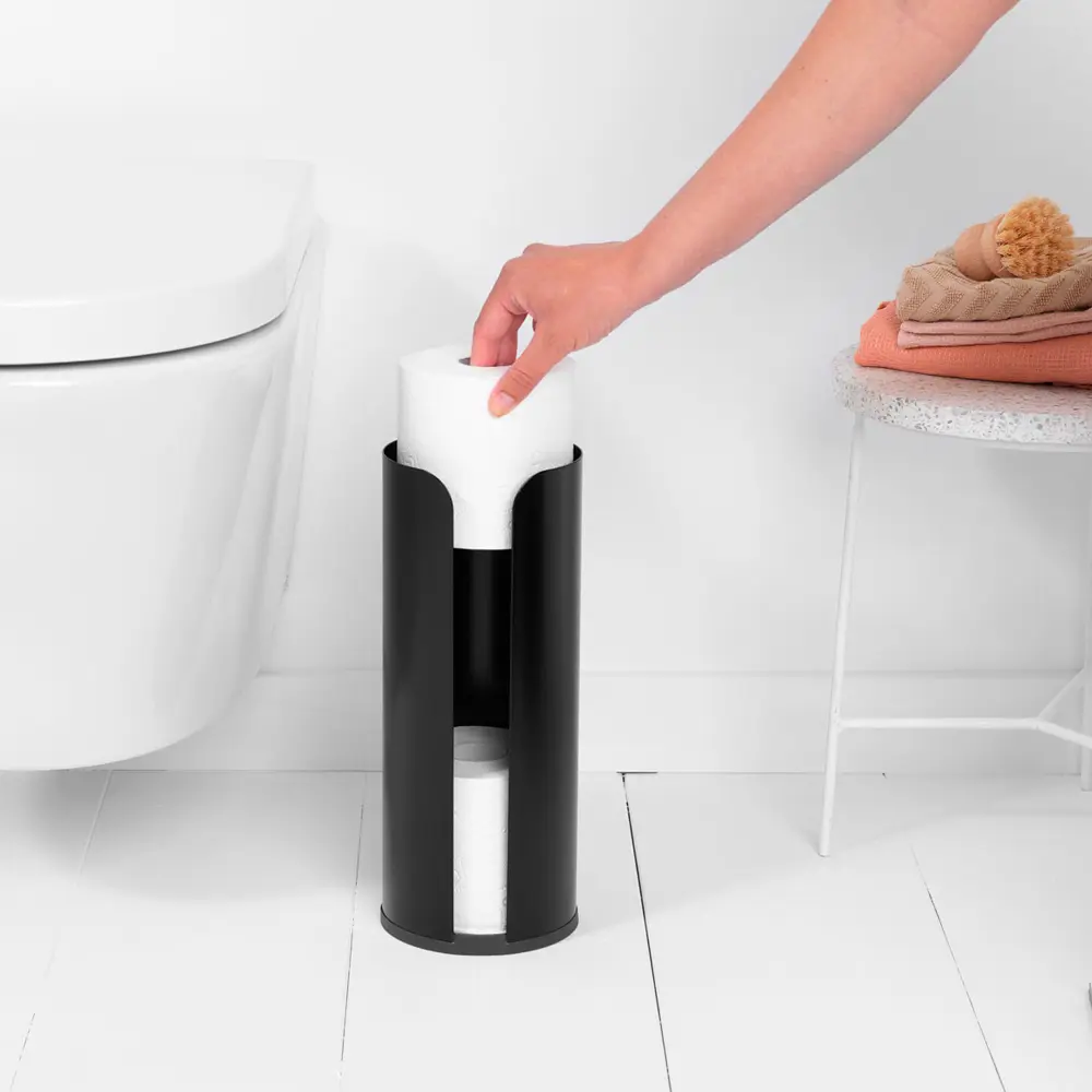 Фото 3 Держатель для туалетной бумаги Brabantia 280504 цвет черный Фото 3 Держатель для туалетной бумаги Brabantia 280504 цвет черный