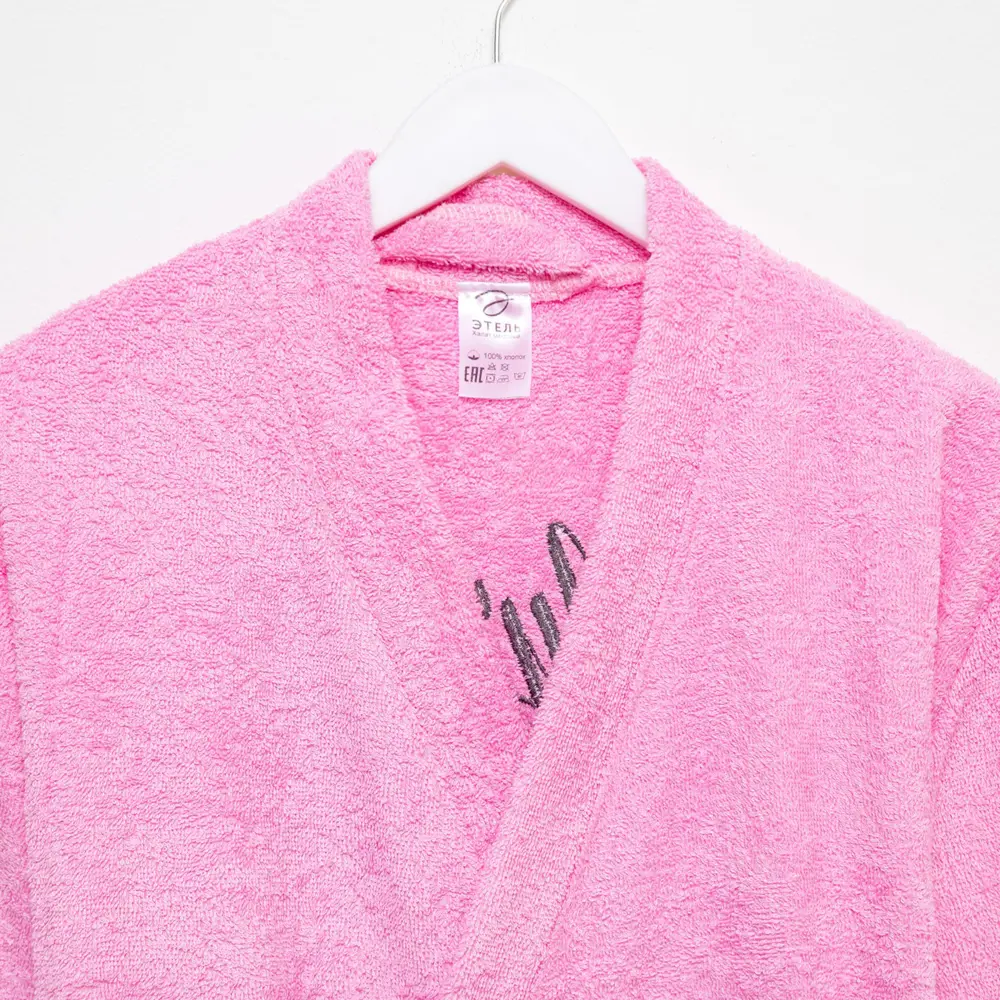 Фото 3 Халат Этель 4845998 размер 46-48 розовый Фото 3 Халат Этель 4845998 размер 46-48 розовый