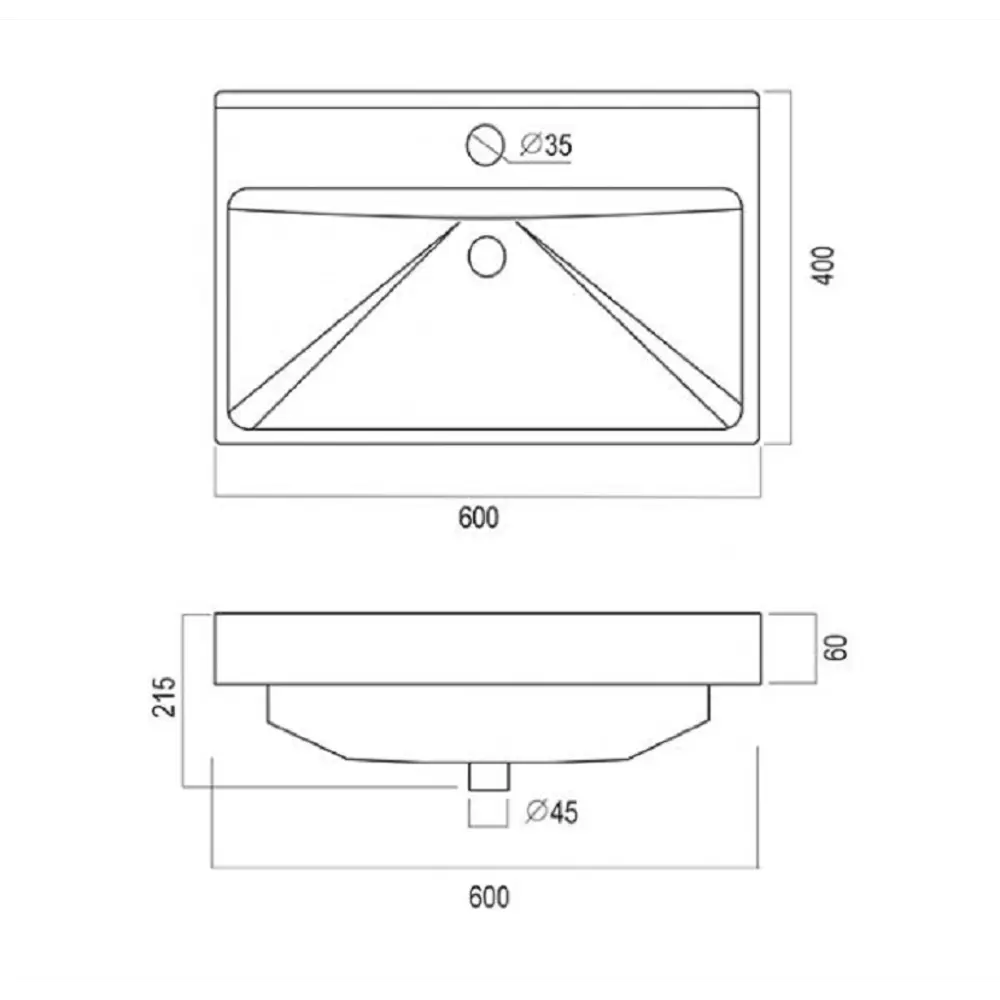Фото 2 Раковина мебельная Toppus satin Fest 60 60см цвет белый Фото 2 Раковина мебельная Toppus satin Fest 60 60см цвет белый