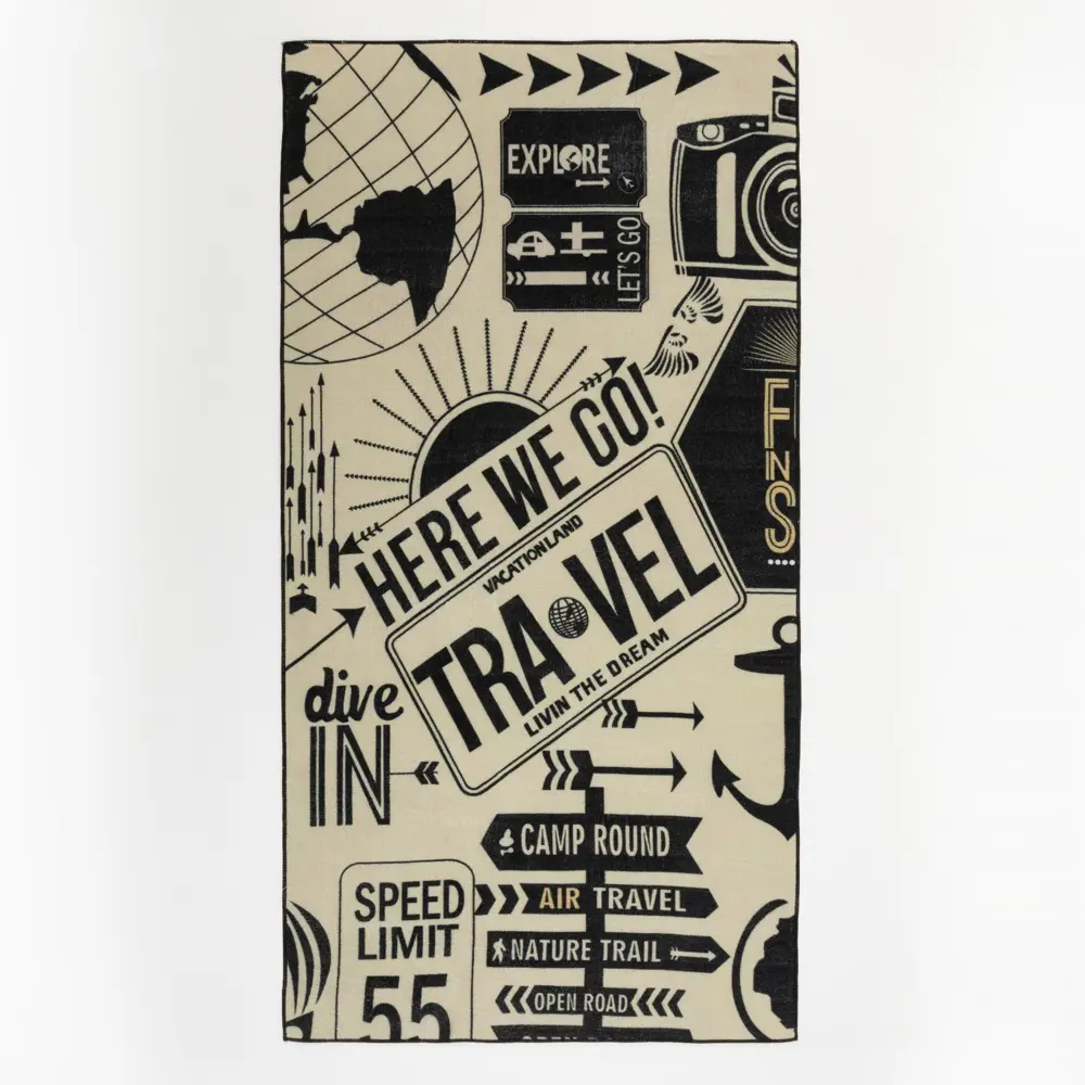 Фото Полотенце пляжное Этель «Travel» 70x140 см 100% п/э 250гр/м² Фото Полотенце пляжное Этель «Travel» 70x140 см 100% п/э 250гр/м²