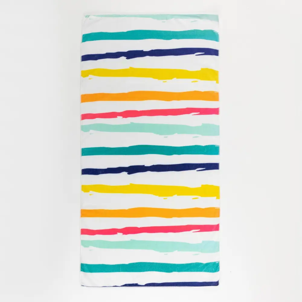 Фото Полотенце пляжное Этель «Rainbow stripes» 70x140 см 100% п/э 250гр/м² Фото Полотенце пляжное Этель «Rainbow stripes» 70x140 см 100% п/э 250гр/м²