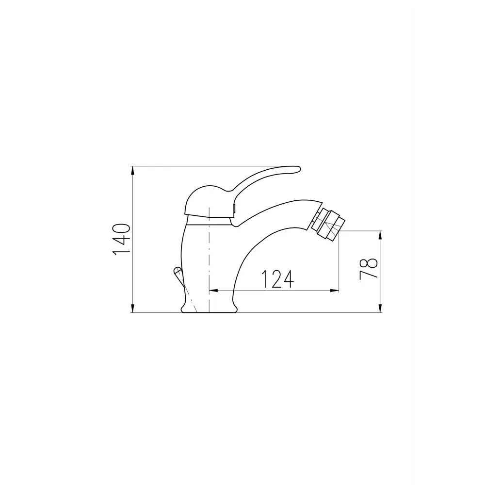 Фото 2 Смеситель для биде RavSlezak Labe L545.5K однорычажный цвет хром