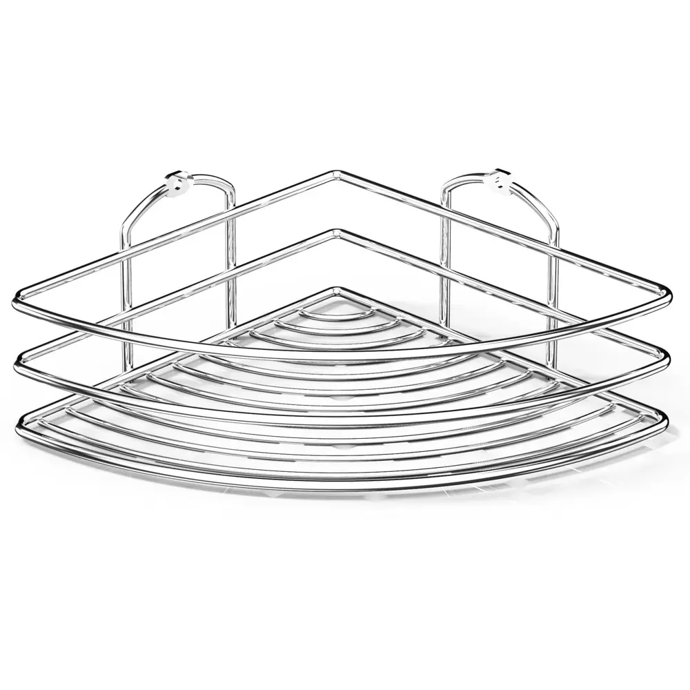 Фото Полка для ванной TEKNO-TEL BK021 угловая 20x9см цвет хром Фото Полка для ванной TEKNO-TEL BK021 угловая 20x9см цвет хром