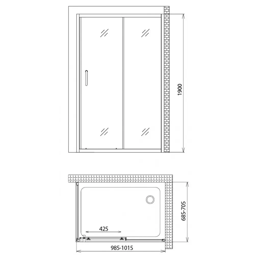 Фото 4 Душевая ширма Gemy Victoria S30191HM-A70M прямоугольная 100x70см Фото 4 Душевая ширма Gemy Victoria S30191HM-A70M прямоугольная 100x70см