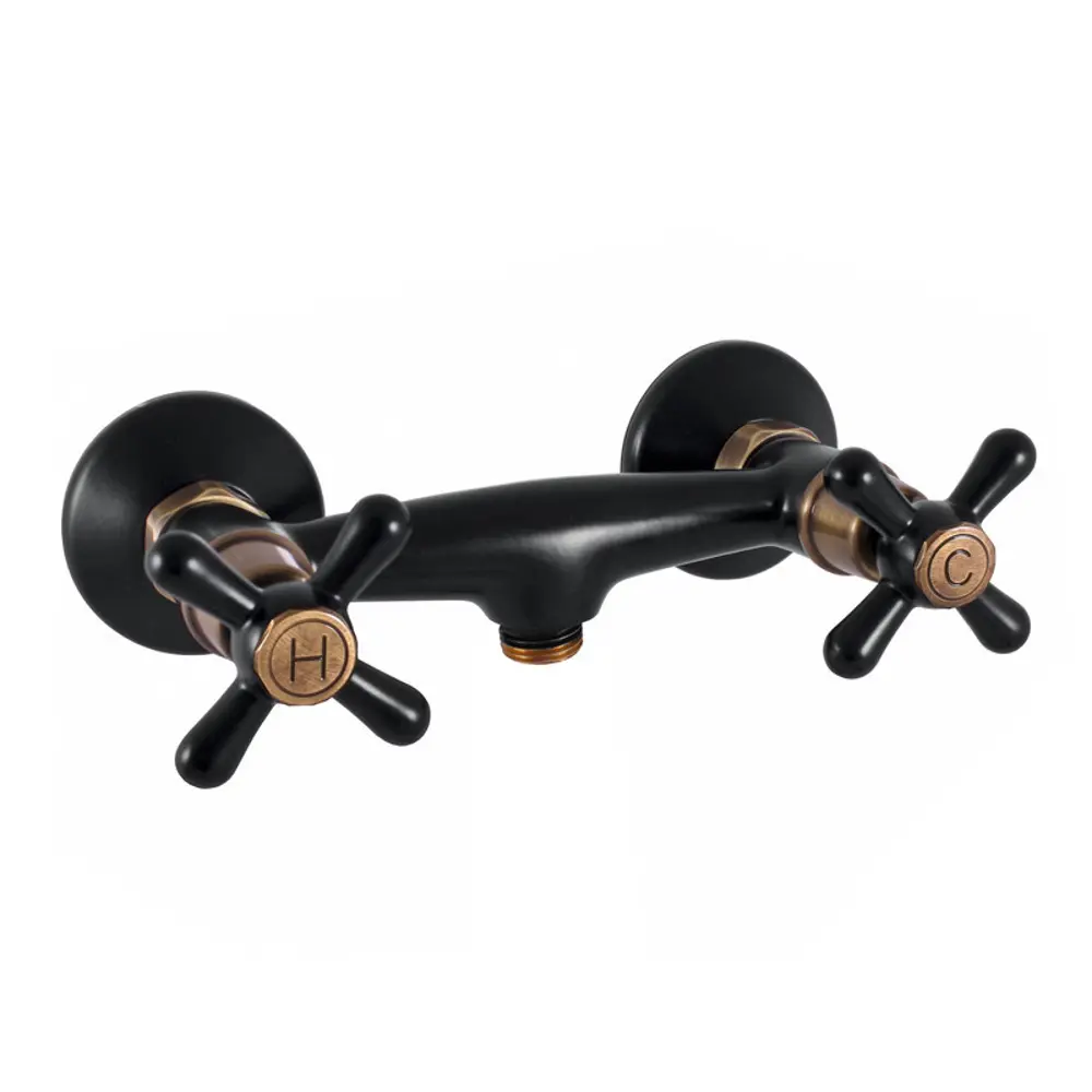 Фото Смеситель для душа RavSlezak Morava Retro MK180.5CMATSM двухвентильный цвет черный Фото Смеситель для душа RavSlezak Morava Retro MK180.5CMATSM двухвентильный цвет черный