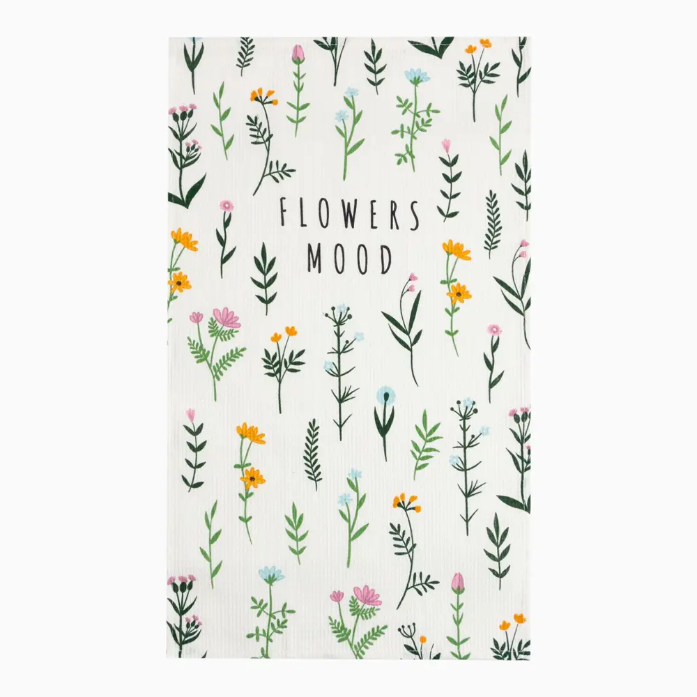 Фото 5 Набор полотенец кухонный Доляна Flowers mood 35x60 см 2 шт, вафля Фото 5 Набор полотенец кухонный Доляна Flowers mood 35x60 см 2 шт, вафля