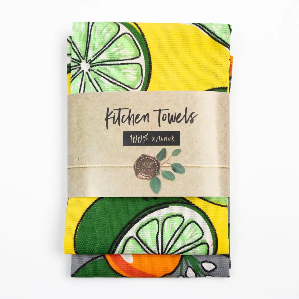 Фото 7 Набор полотенец кухонный Доляна Citrus 35x60 см 2 шт Фото 7 Набор полотенец кухонный Доляна Citrus 35x60 см 2 шт