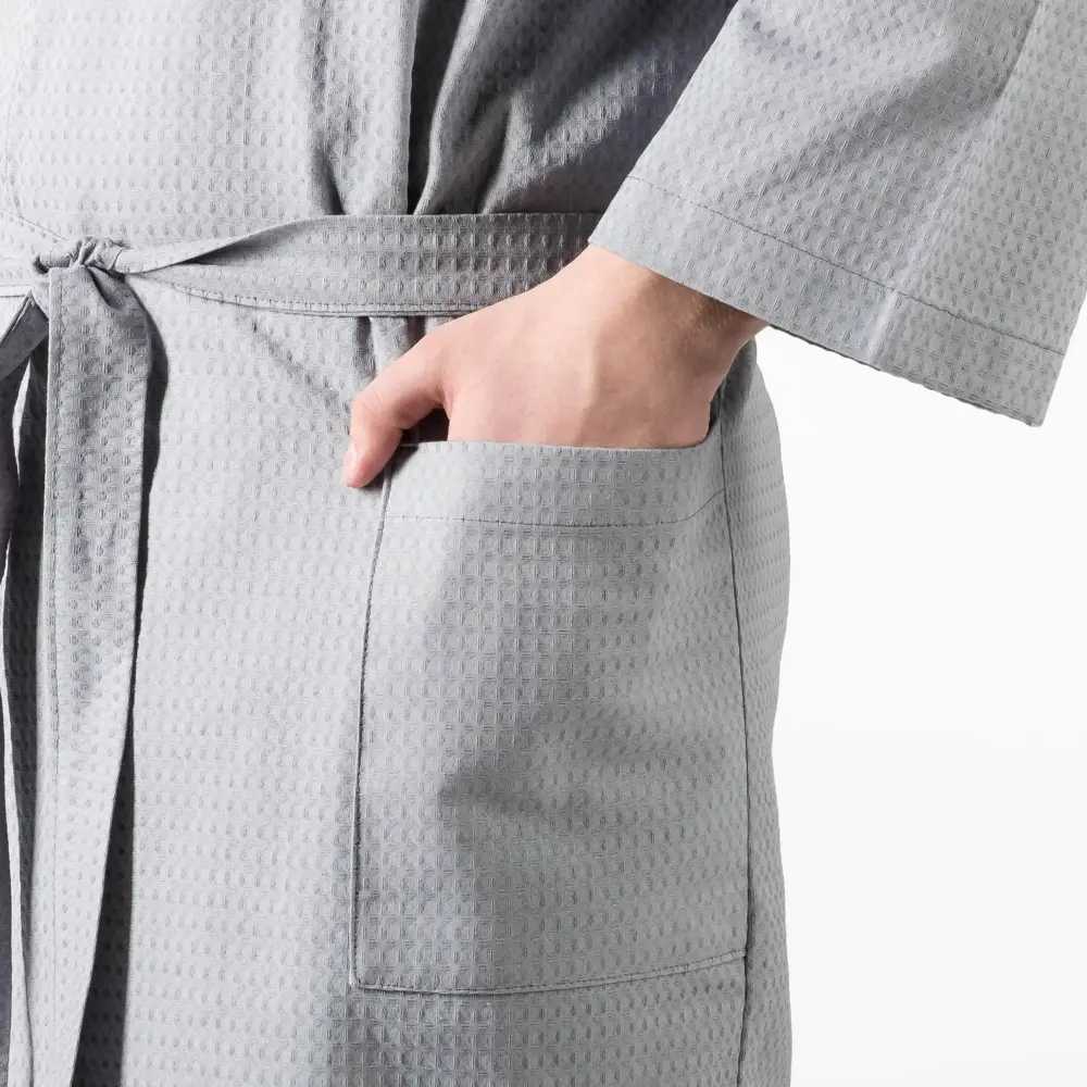 Фото 3 Халат вафельный мужской Экономь и Я 2578086 размер 54-56