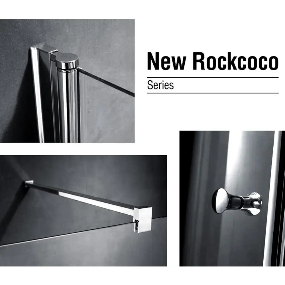 Фото 3 Душевая дверь Gemy New Rockcoco S03191B распашная прозрачная 190x90см Фото 3 Душевая дверь Gemy New Rockcoco S03191B распашная прозрачная 190x90см